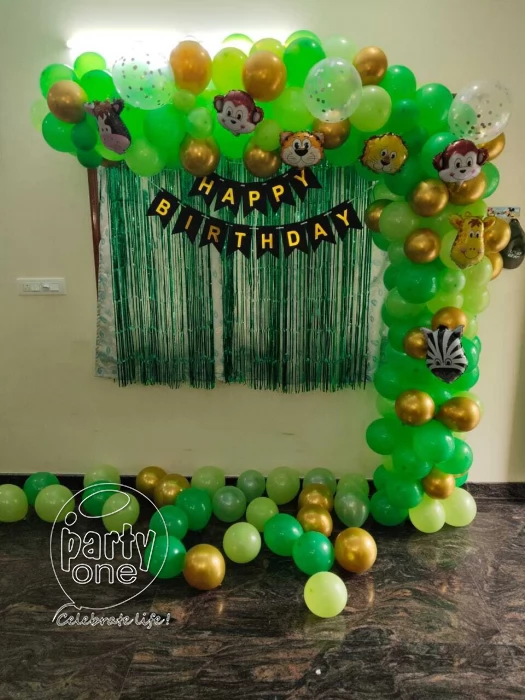 birthday Emerald Jungle Theme Party Decoration